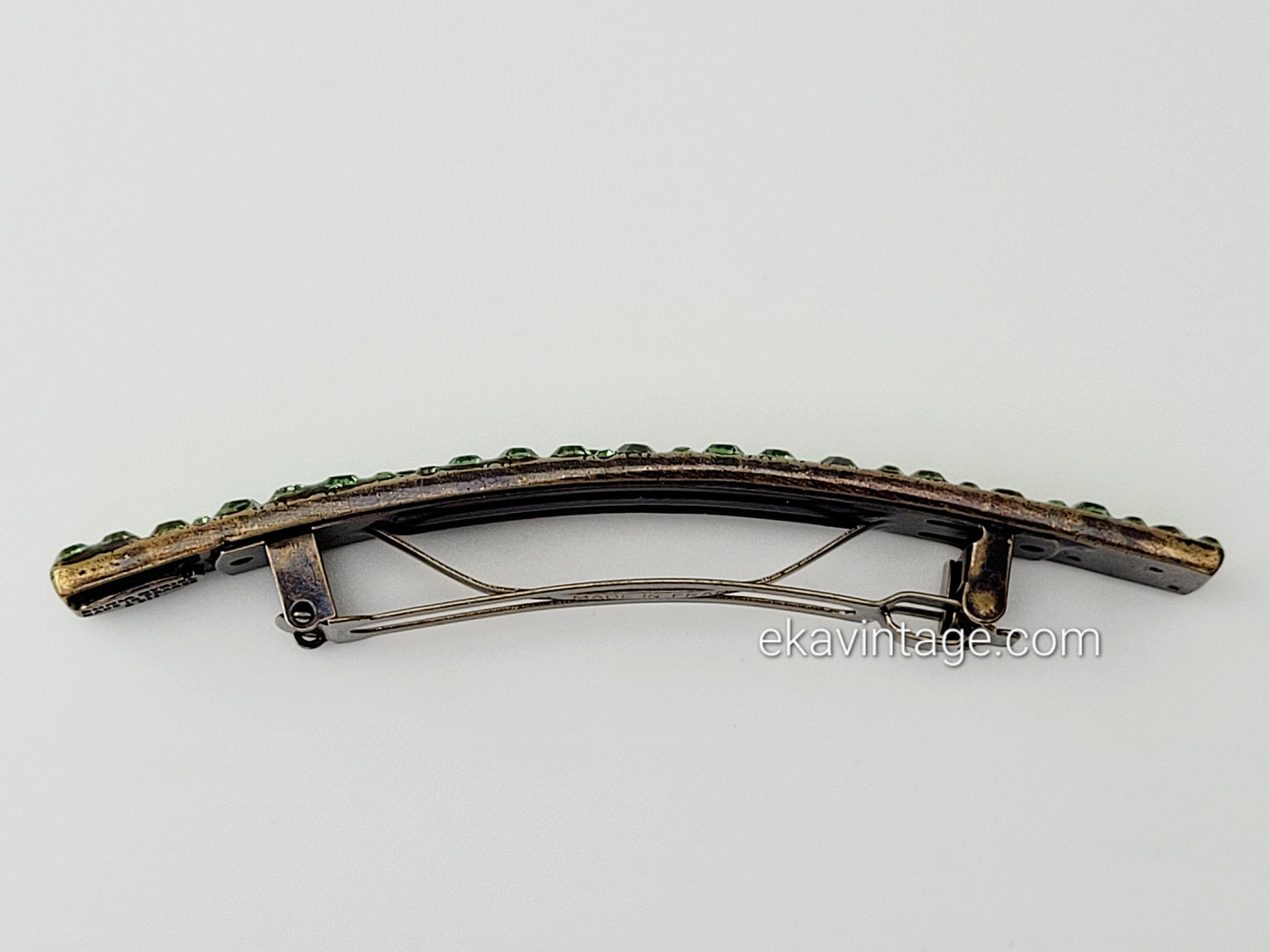 Sonia Rykiel - Barrette cristaux verts