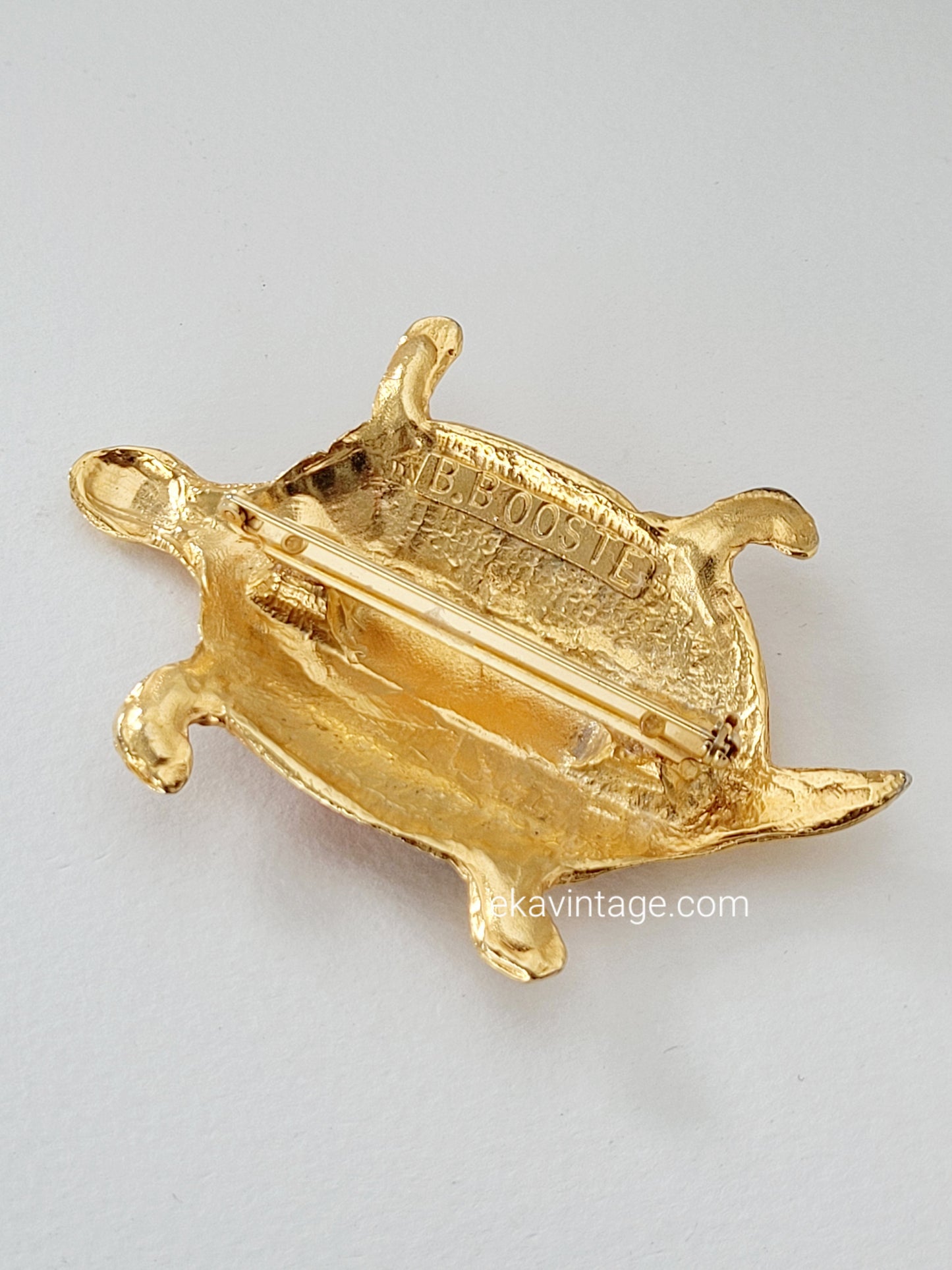 Baila Booste - Grande broche vintage Tortue