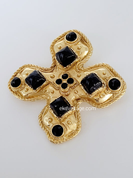 Poggi Paris - Magnifique broche vintage Croix