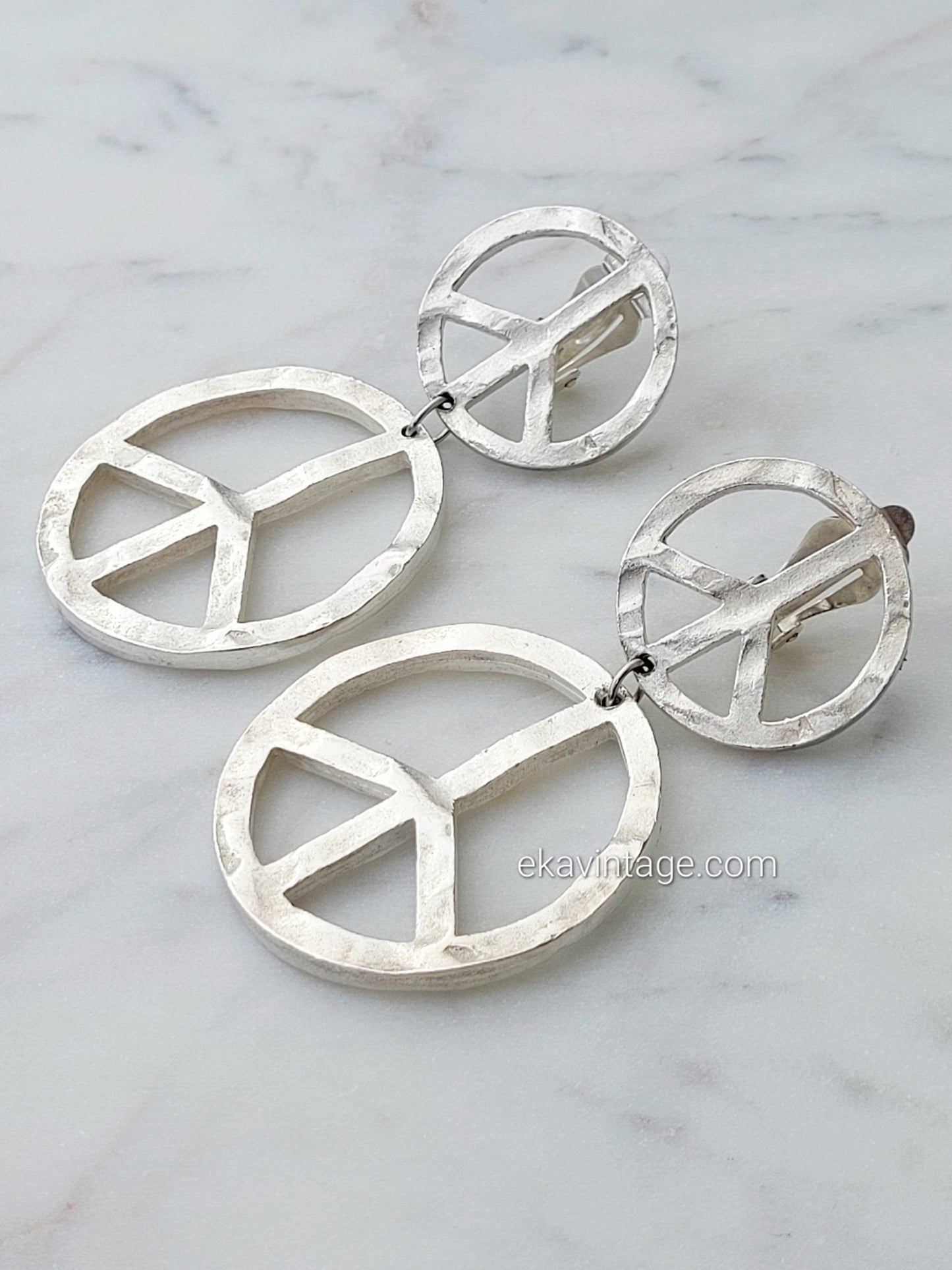 Biche de Bere - Boucles d'oreilles vintage Peace & love