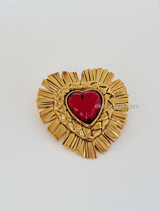 Yves Saint Laurent - Broche/Pendentif vintage Cœur