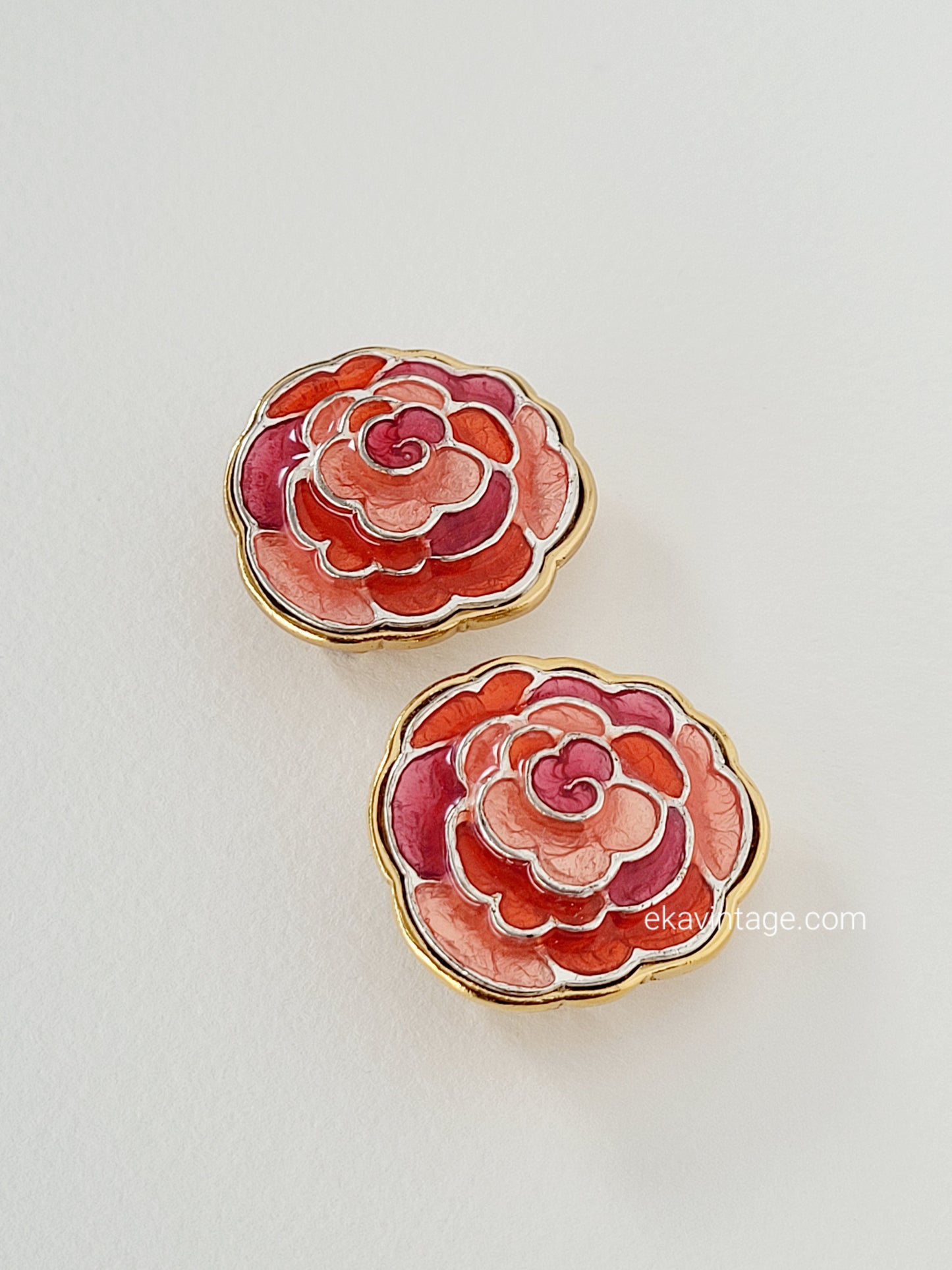 Kenzo - Boucles d'oreilles vintage Fleur