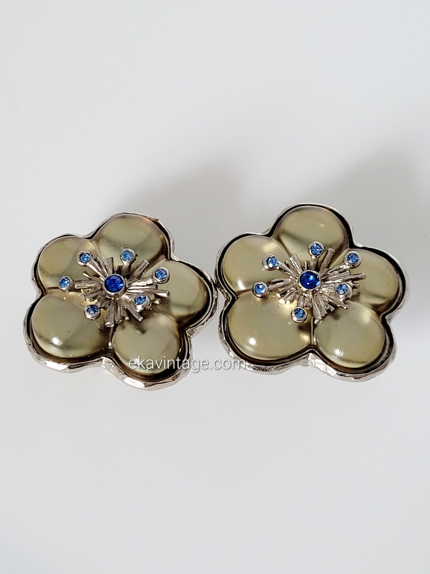 Boucles d'oreilles vintage Kenzo Paris Fleurs