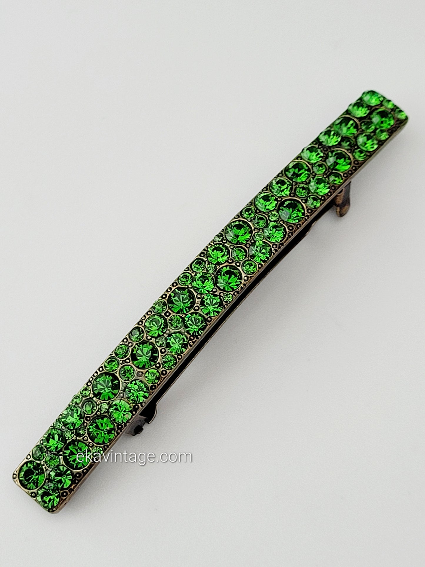 Sonia Rykiel - Barrette cristaux verts