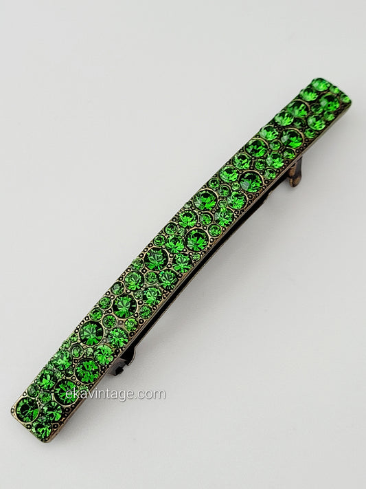 Sonia Rykiel - Barrette cristaux verts
