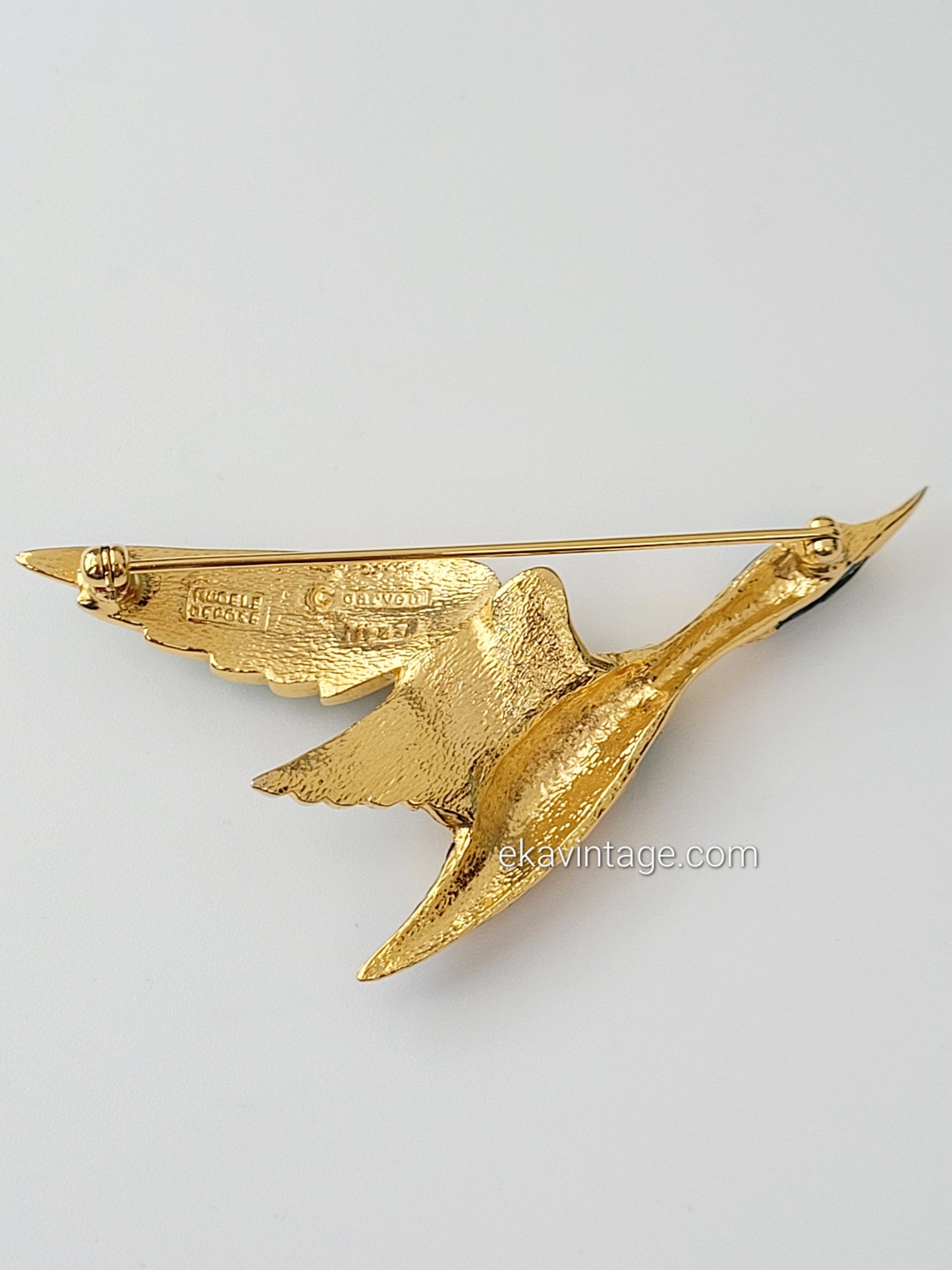 Carven - Broche vintage en forme d'oiseau