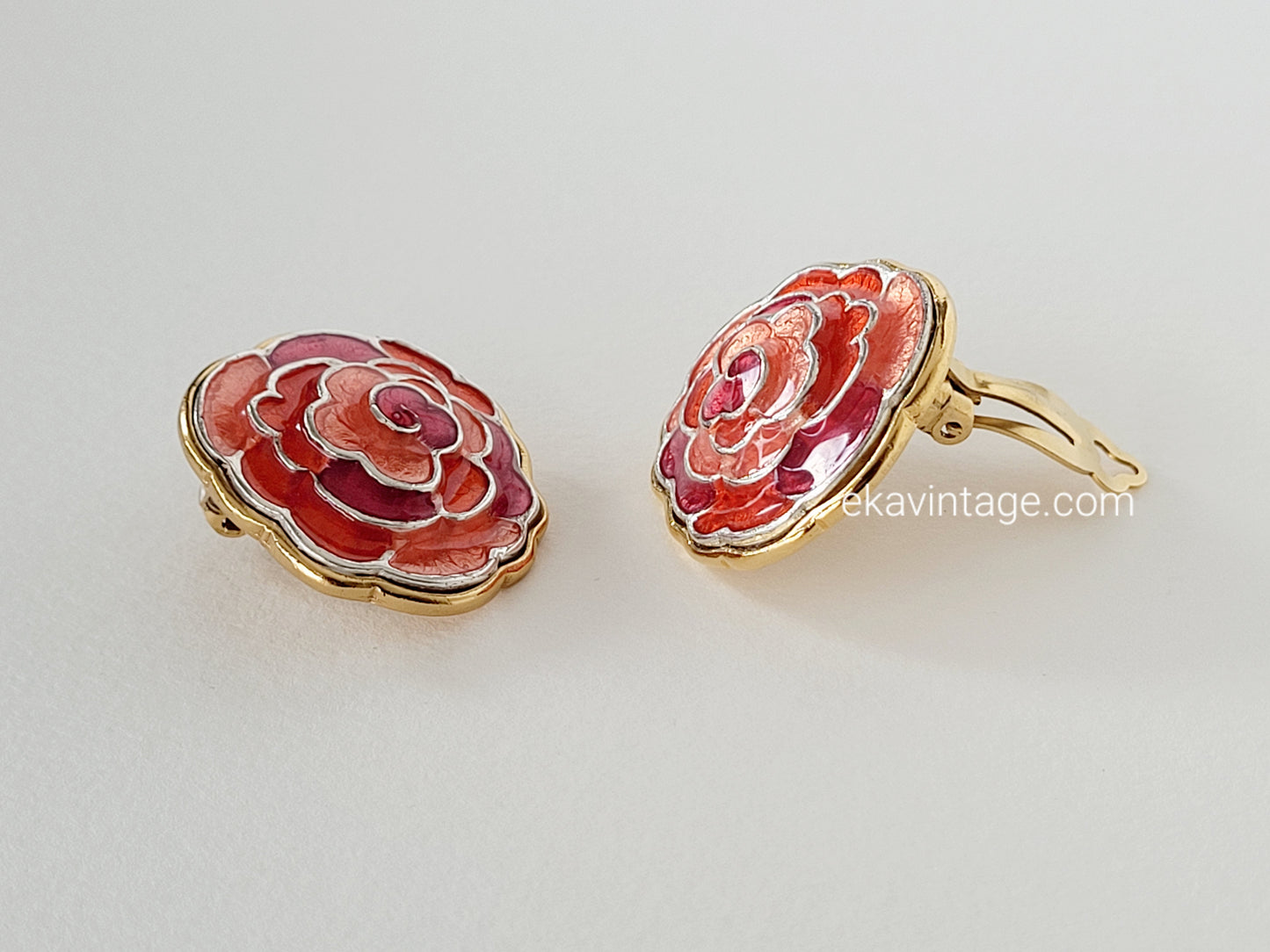 Kenzo - Boucles d'oreilles vintage Fleur