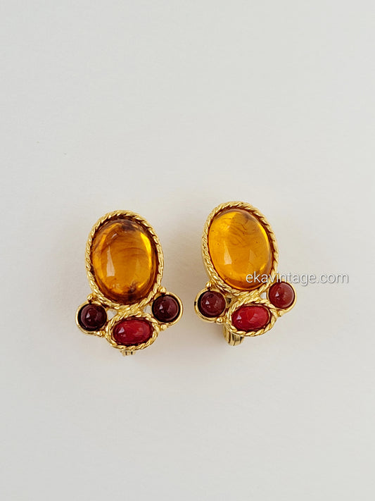 Monet - Boucles d'oreilles vintage