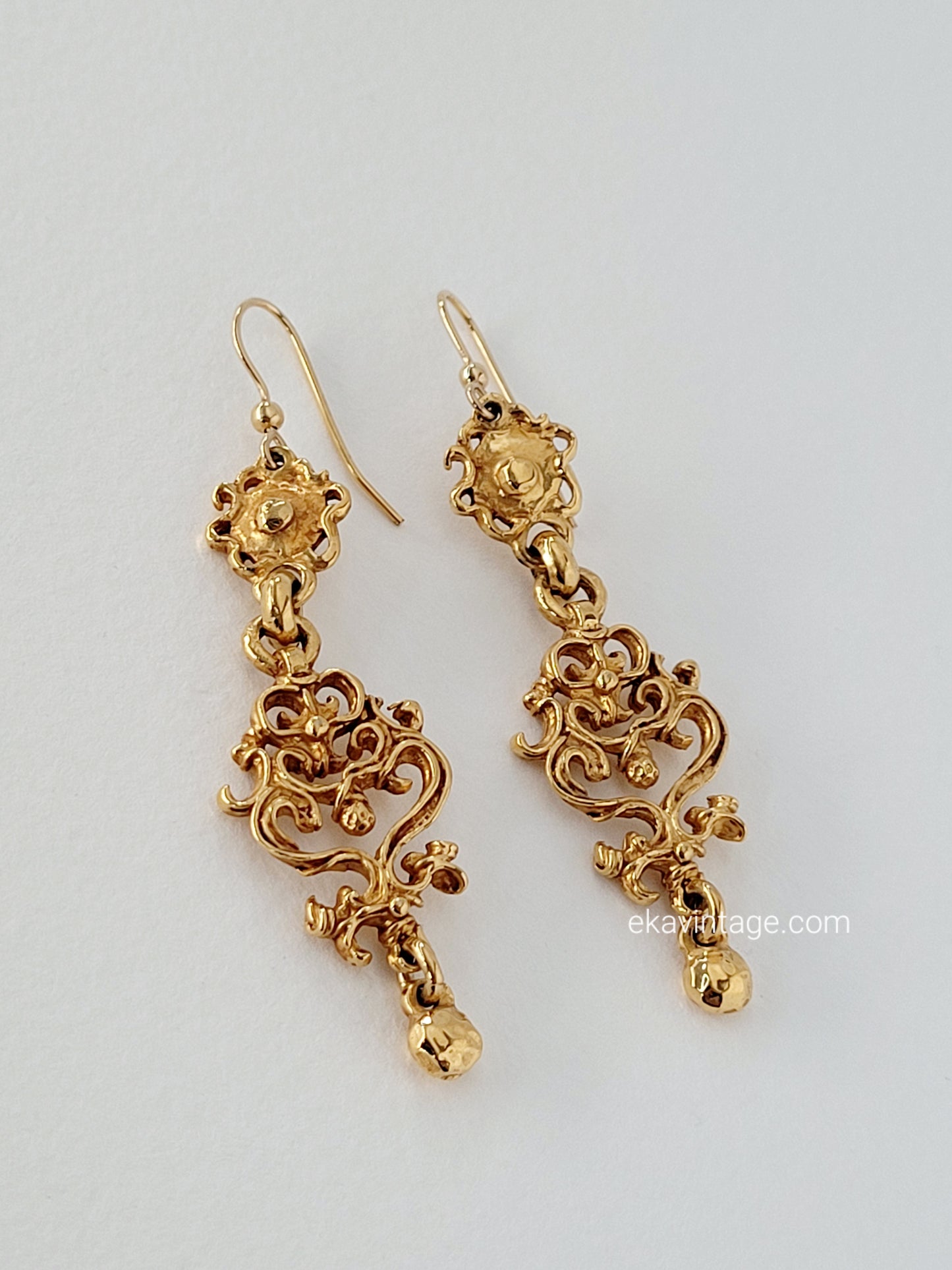 Zarzuelas - Boucles d'oreilles pendantes vintage