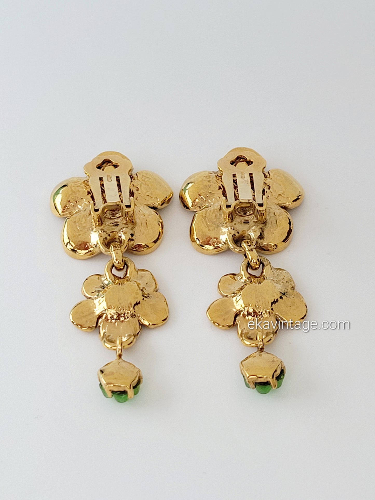 Boucles d'oreilles vintage Fleur
