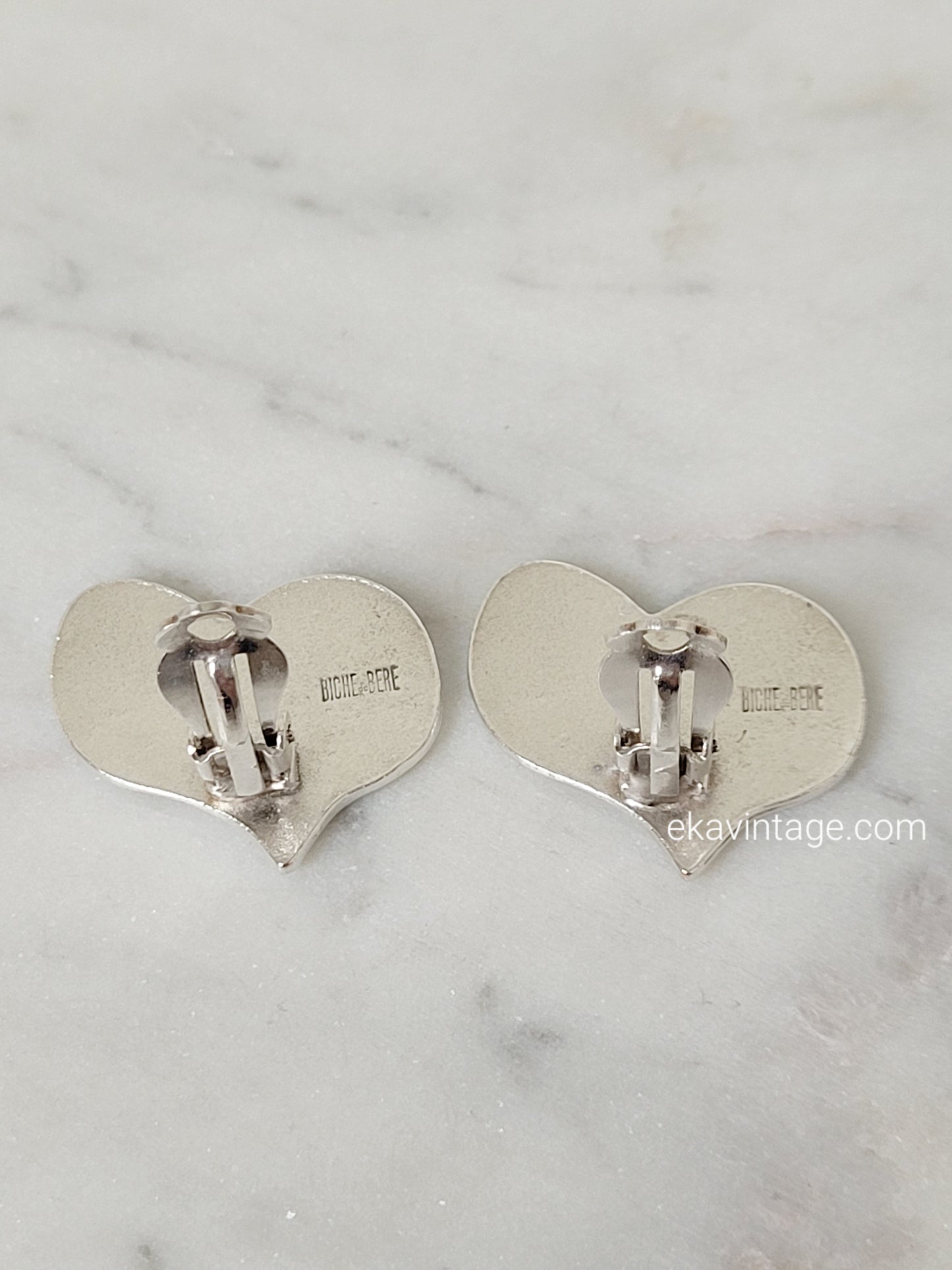 Biche de Bere - Boucles d'oreilles vintage Cœur