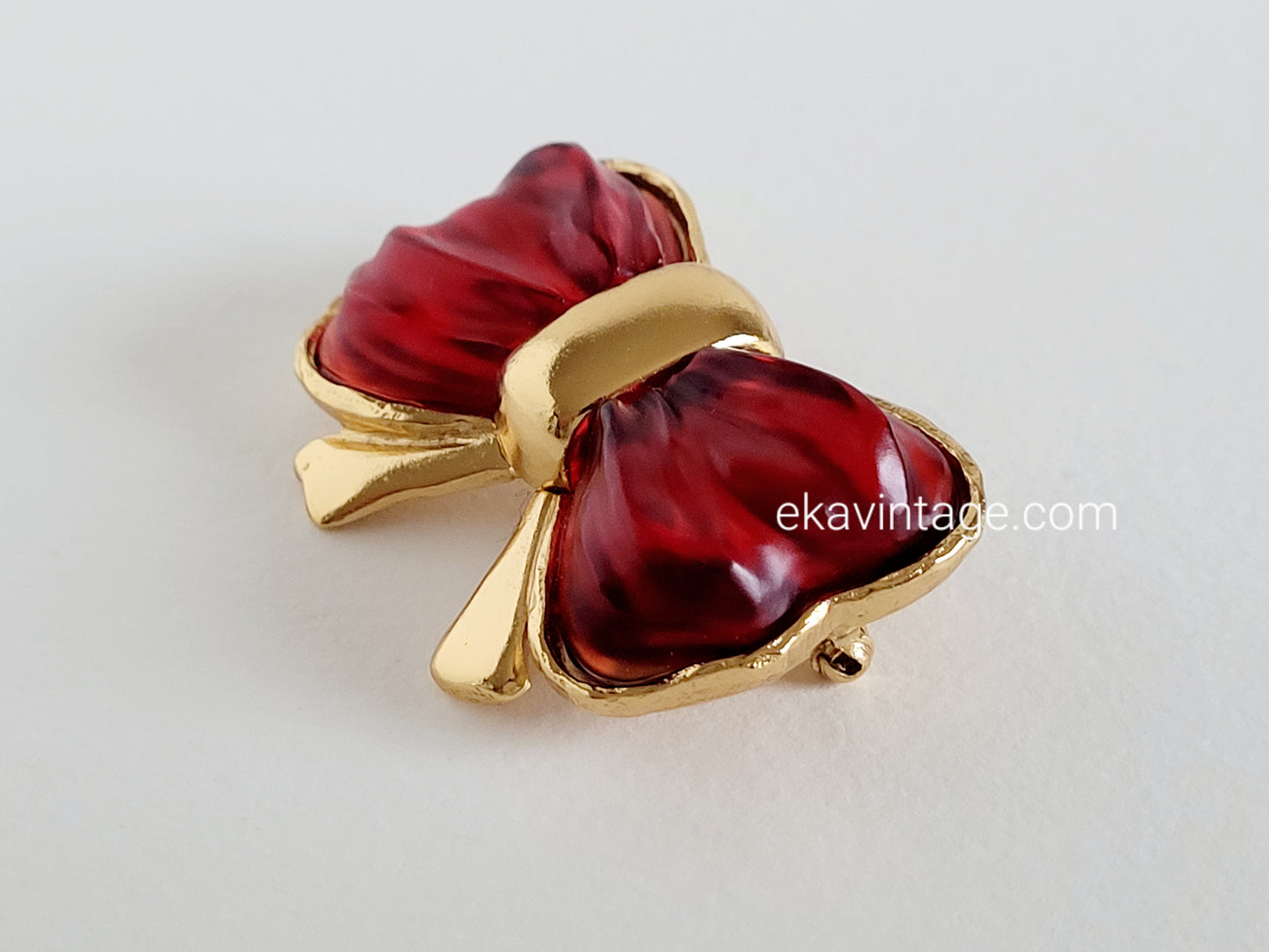 Sonia Rykiel - Broche vintage Nœud rouge