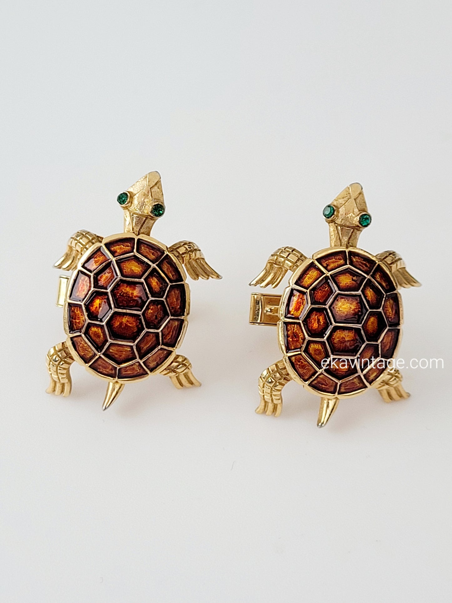 Trifari - Boutons de manchette Tortue