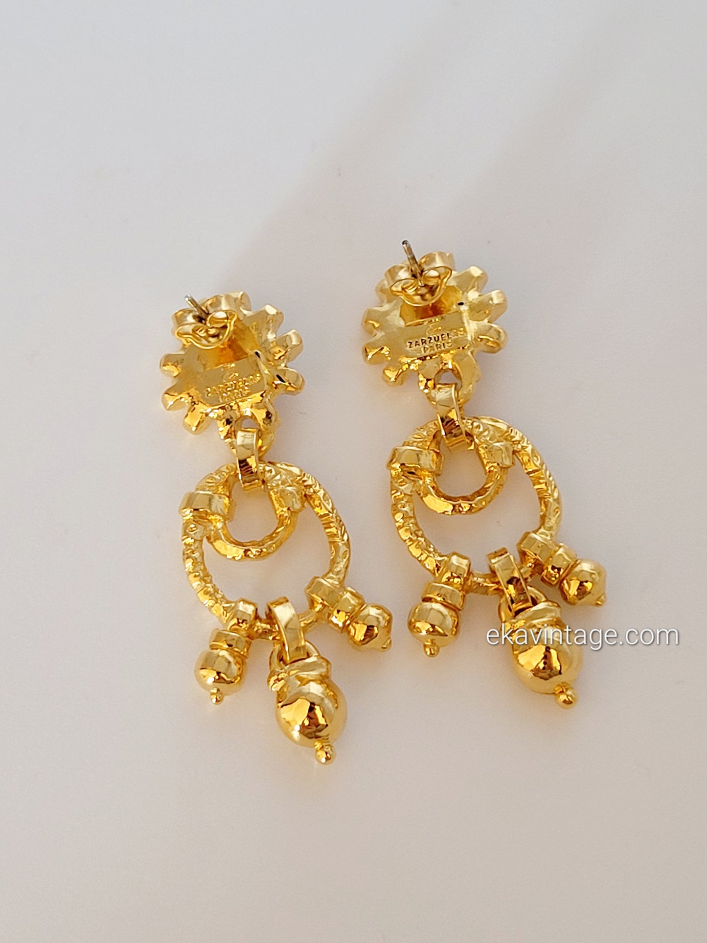 Zarzuelas - Boucles d'oreilles pendantes vintage
