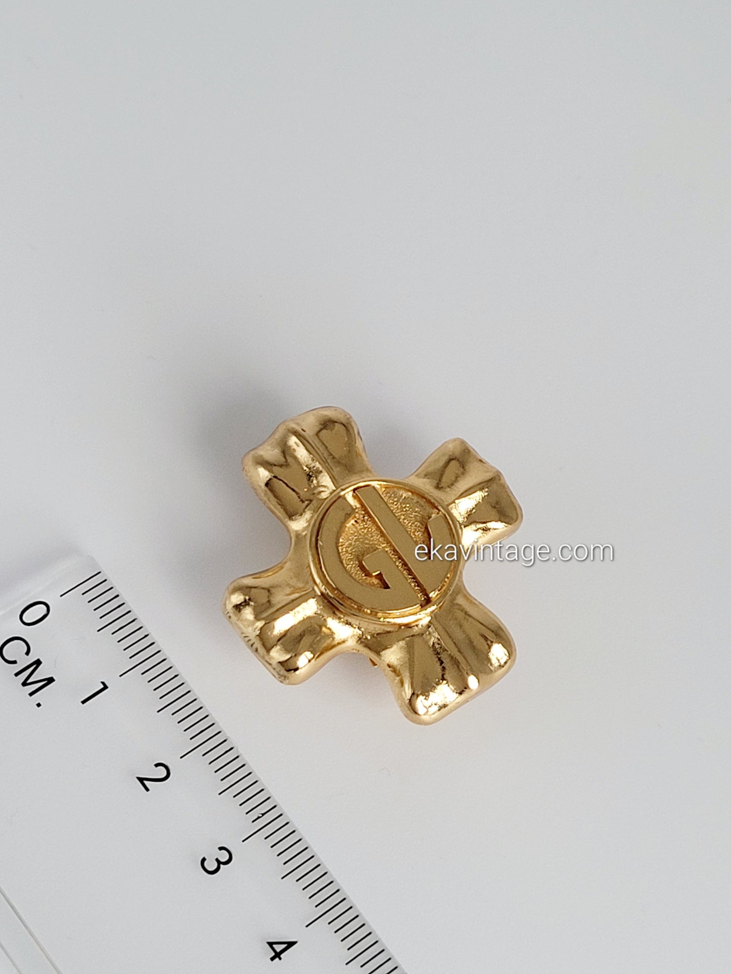 Guy Laroche - Boucles d'oreilles vintage Croix GL