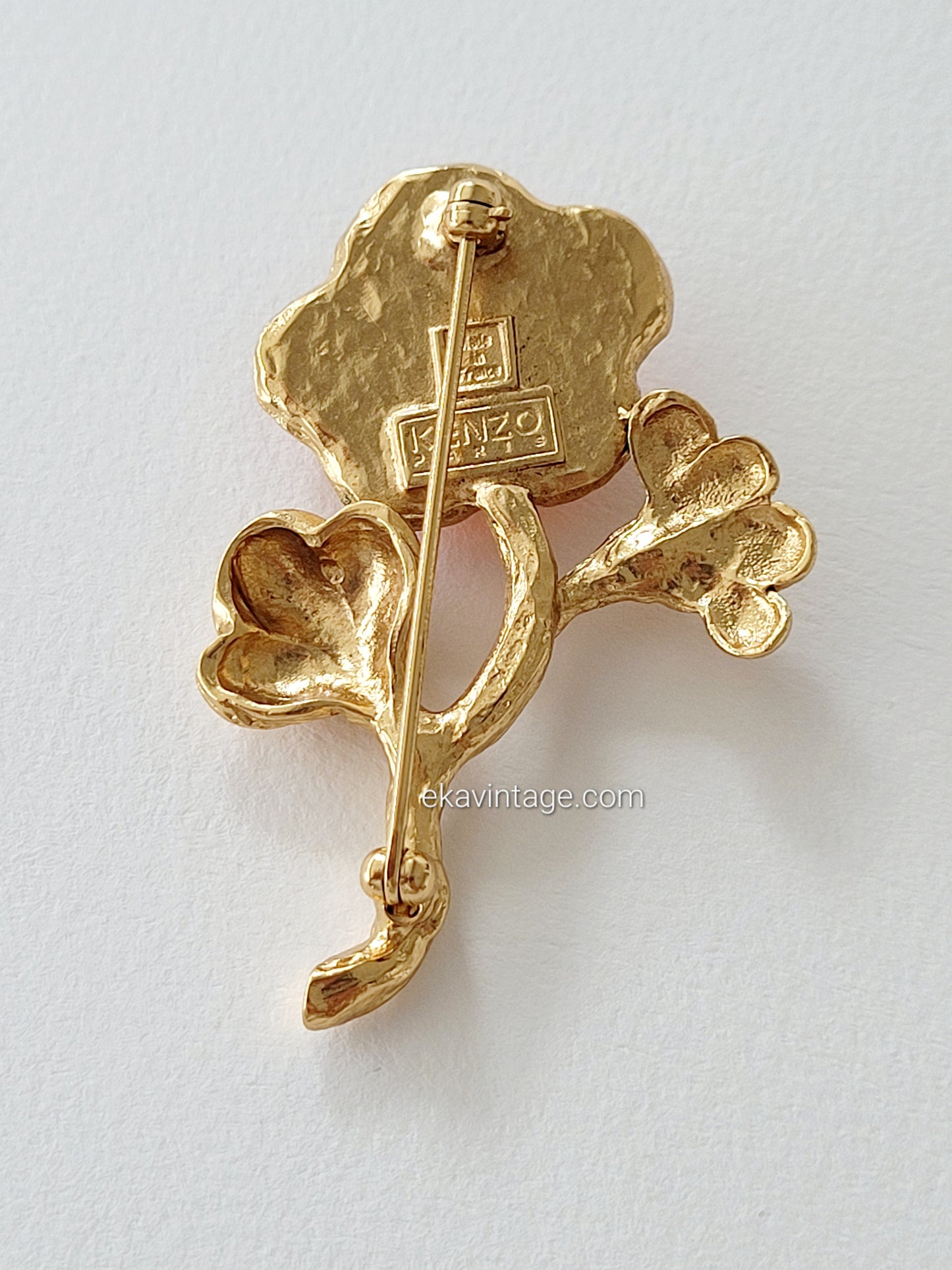 Kenzo-Broche vintage Fleur