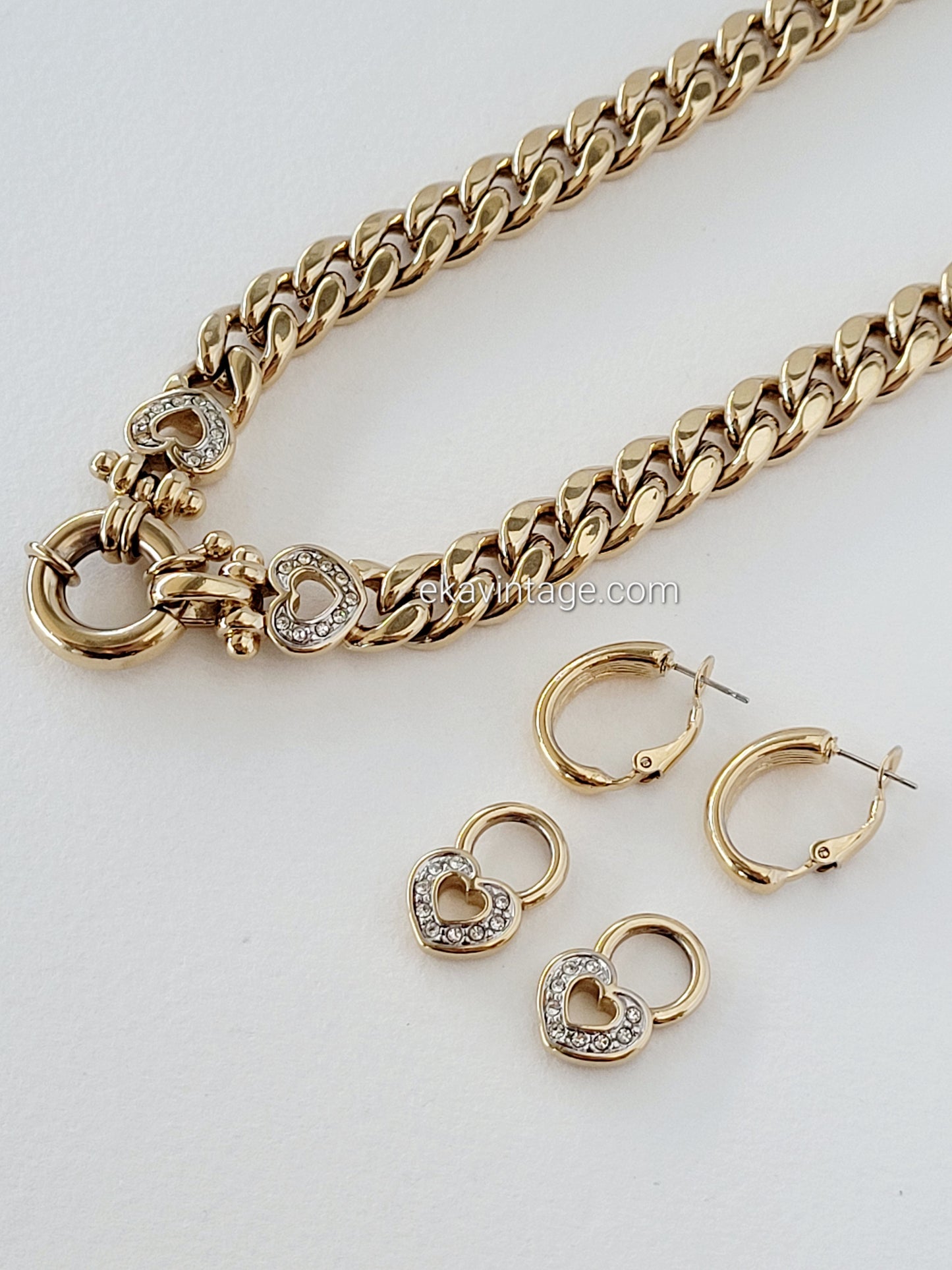 Agatha - Parure vintage Collier et boucles d'oreilles