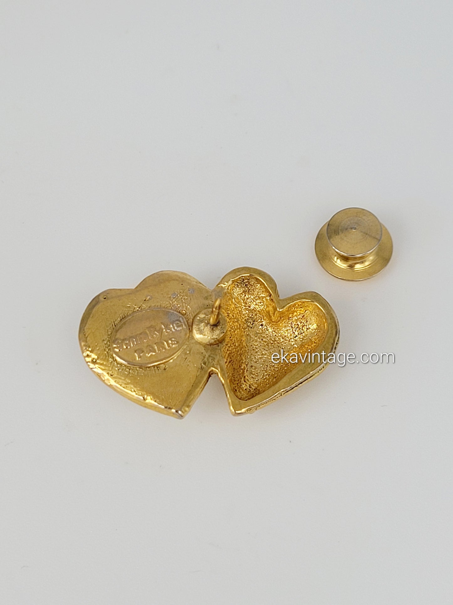 Sonia Rykiel - Pin's vintage cœurs SR