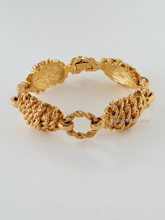 Ted Lapidus - Bracelet vintage doré