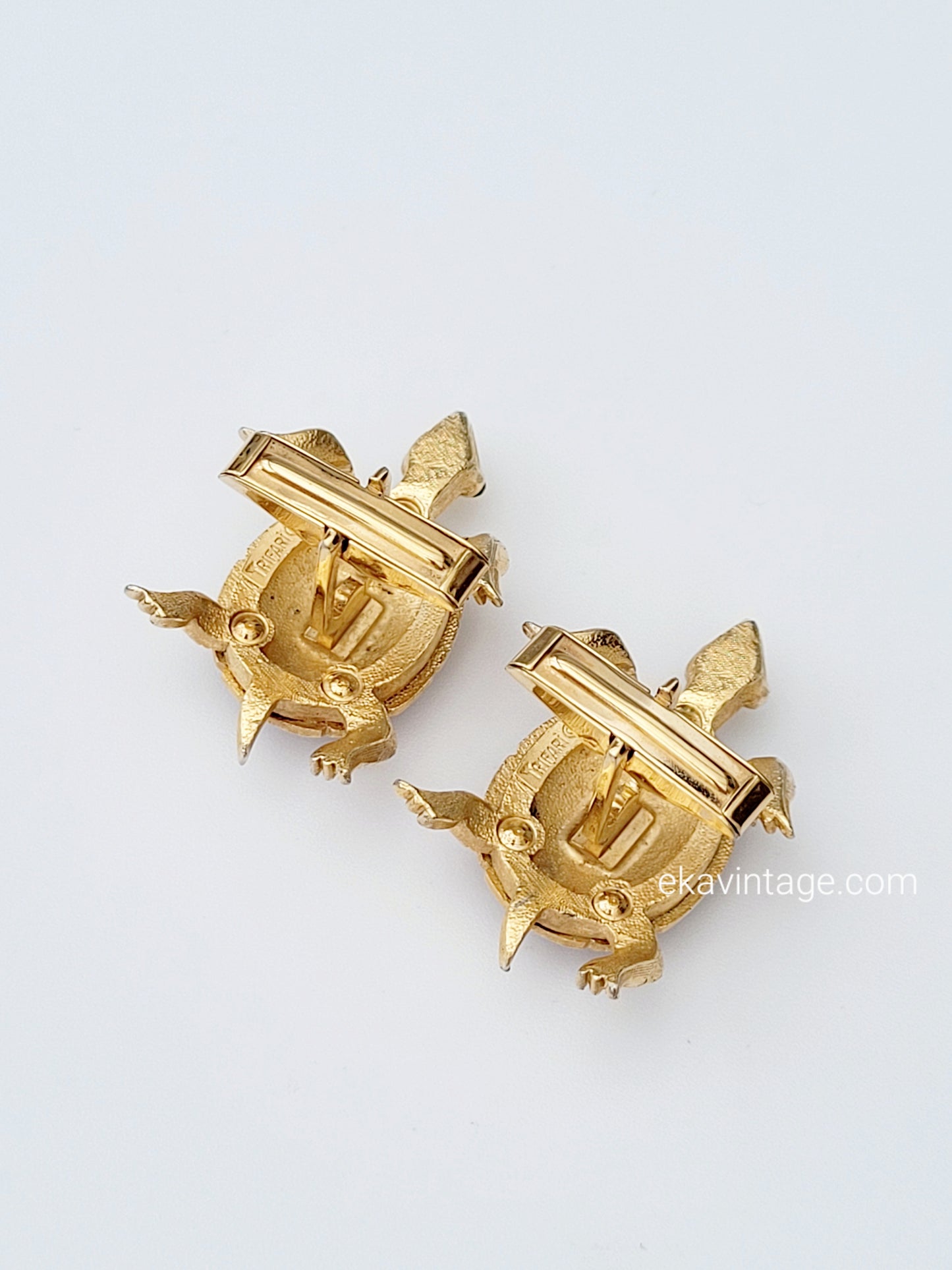 Trifari - Boutons de manchette Tortue