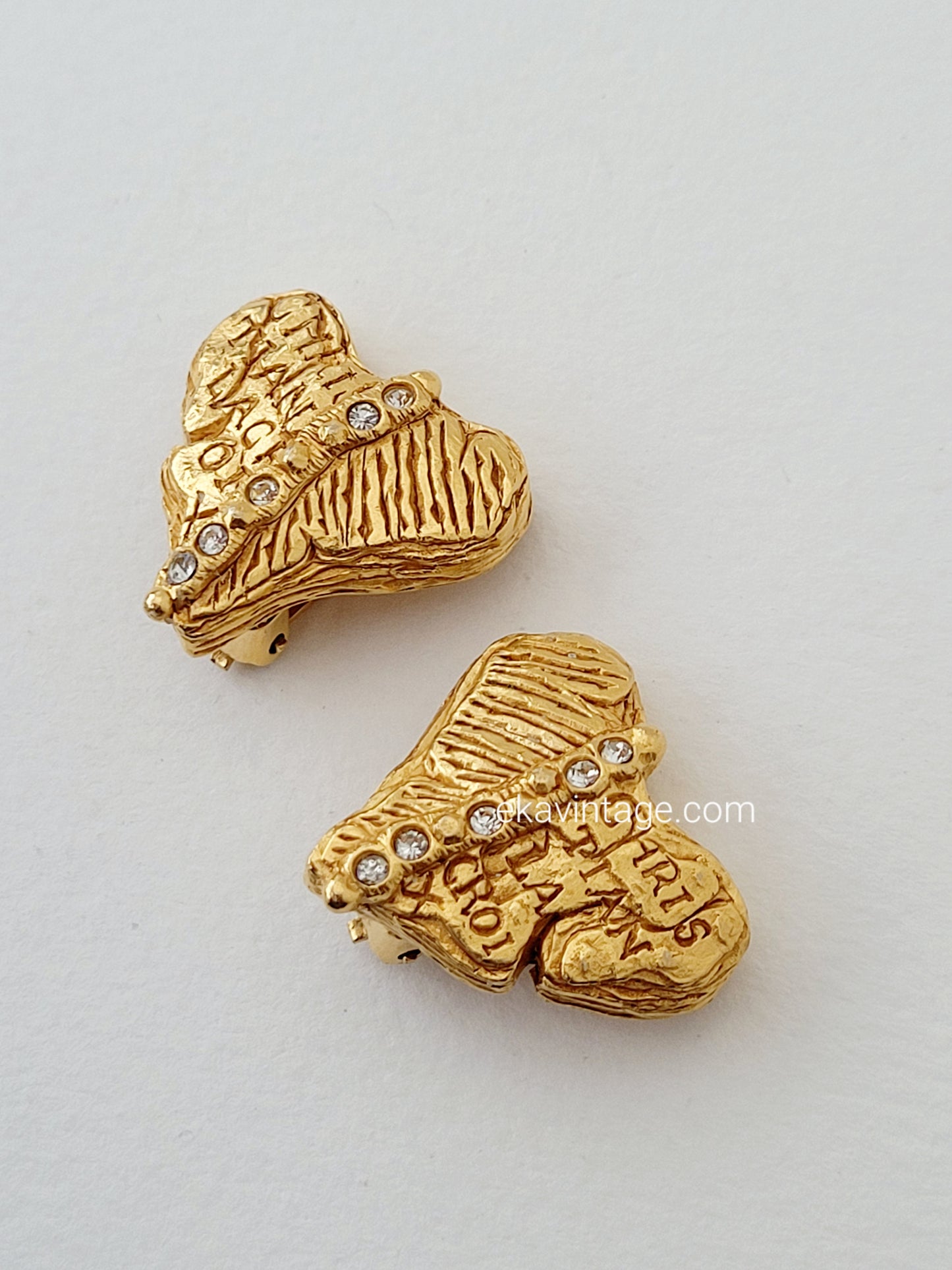 Christian Lacroix - Boucles d'oreilles vintage Cœur