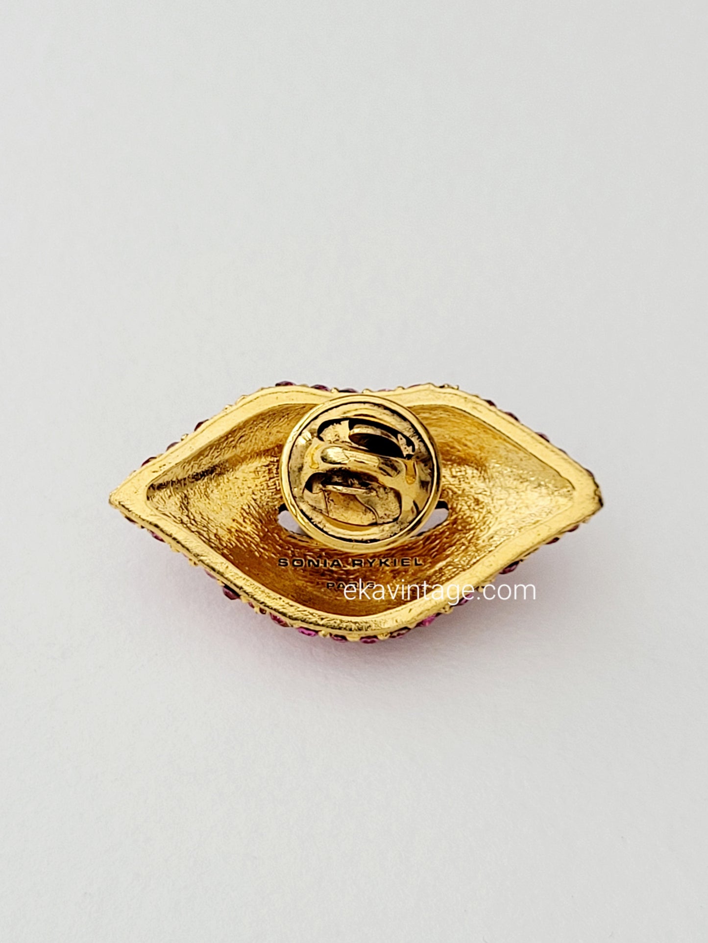 Sonia Rykiel - Broche sertie de cristaux roses