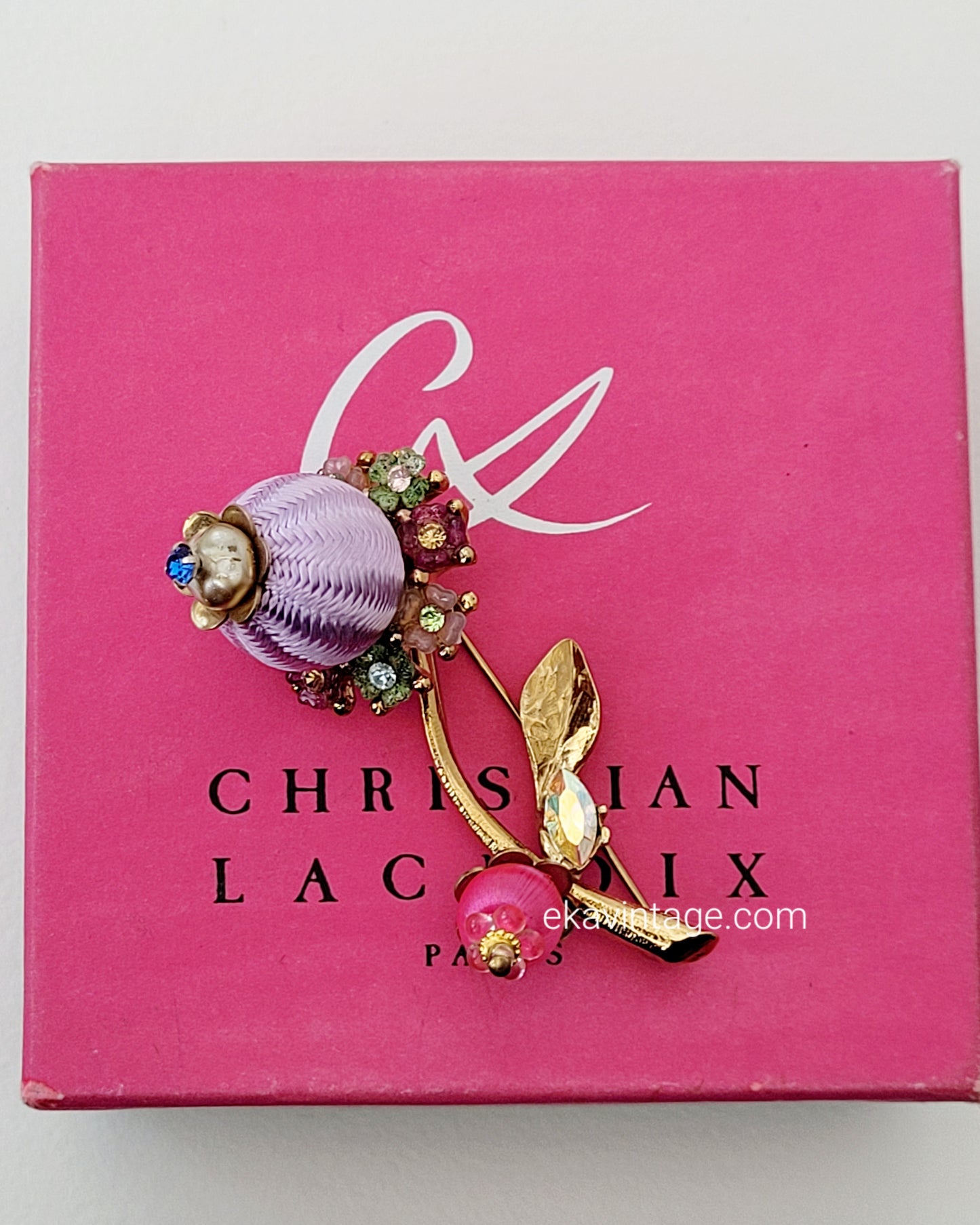 Christian Lacroix-Broche vintage Fleur