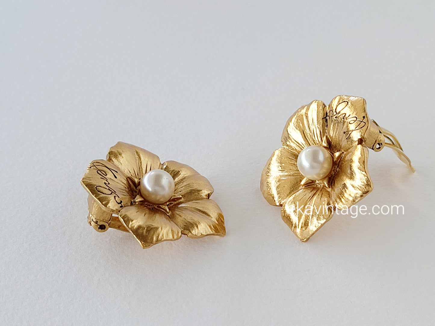 Kenzo Paris - Boucles d'oreilles vintage fleur