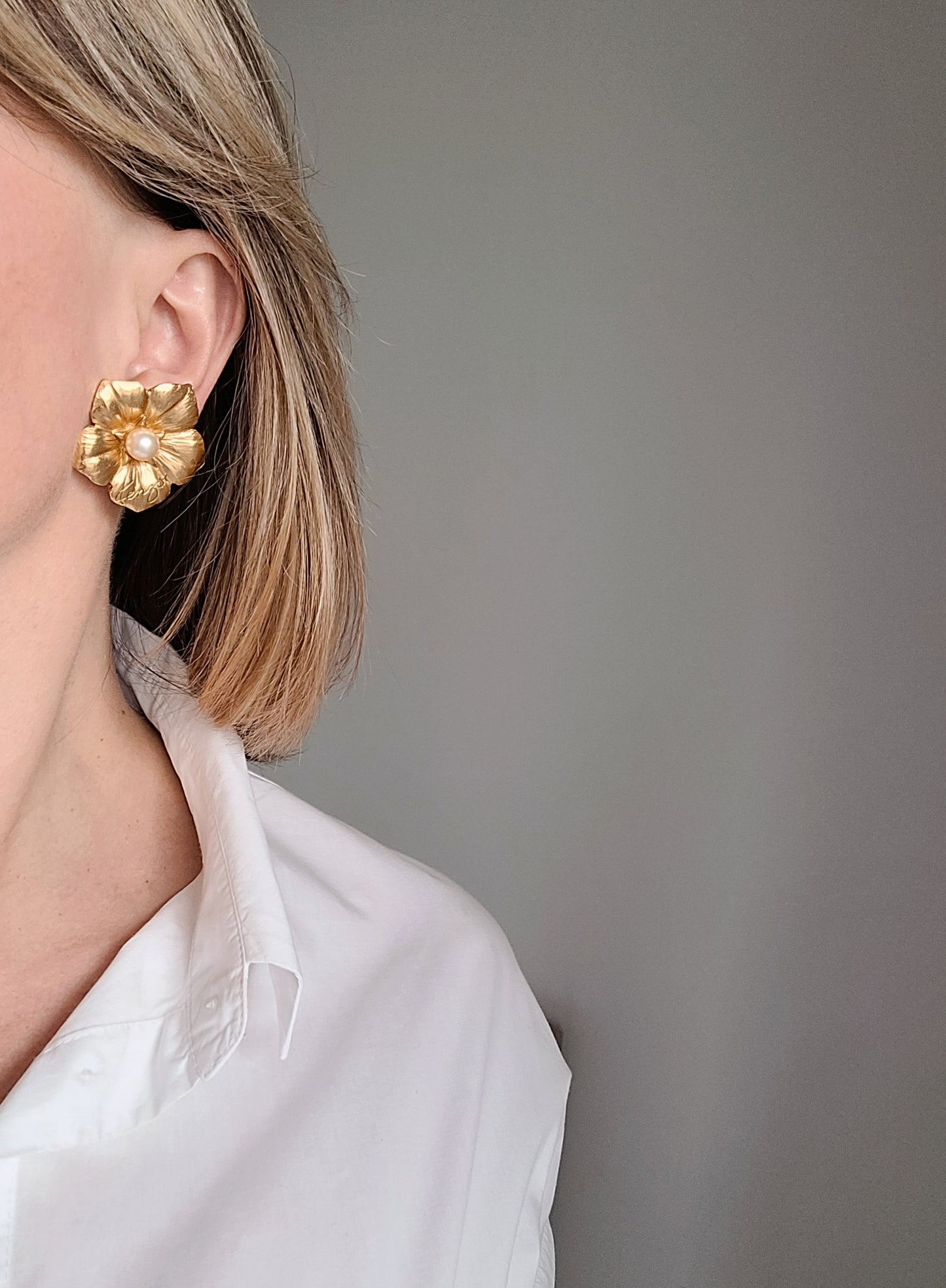Kenzo Paris - Boucles d'oreilles vintage fleur