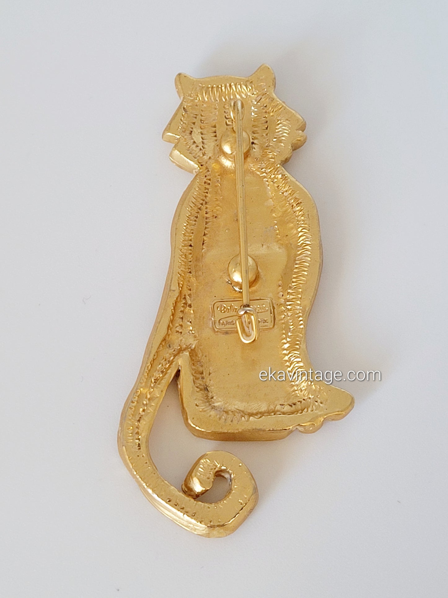 Baila Booste - Grande broche vintage Chat