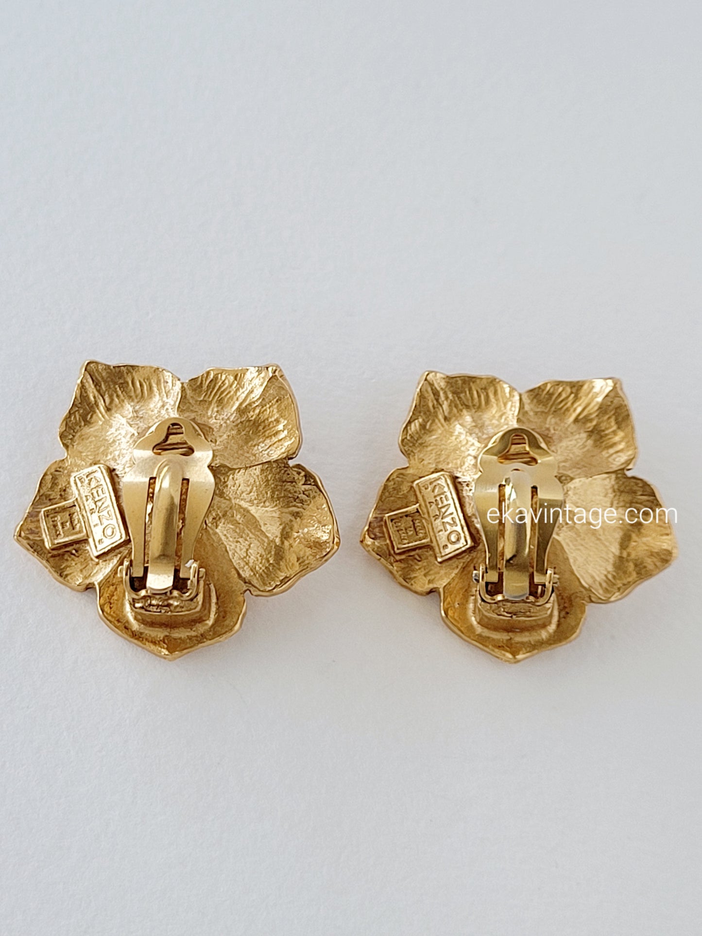 Kenzo Paris - Boucles d'oreilles vintage fleur