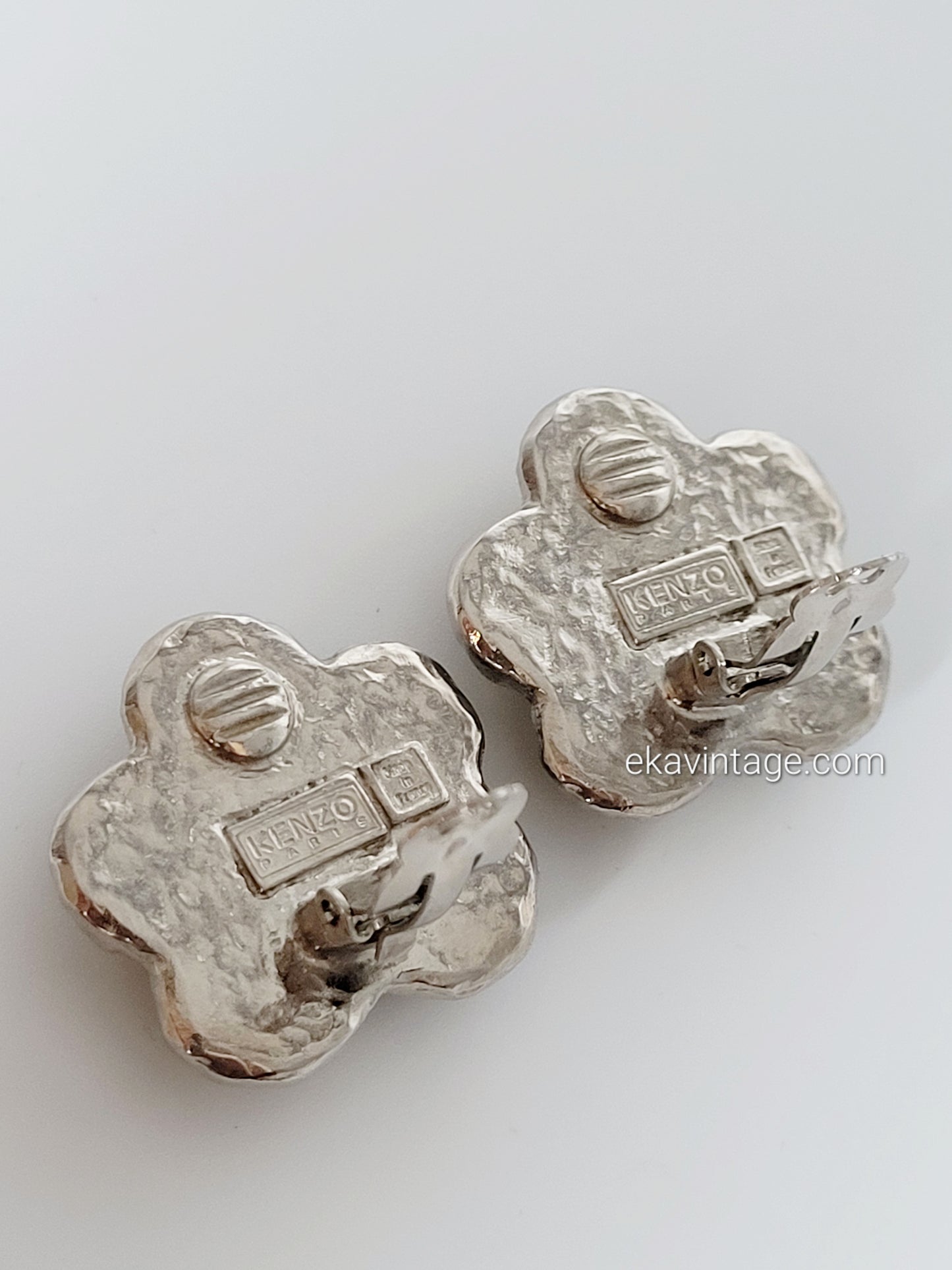Boucles d'oreilles vintage Kenzo Paris Fleurs