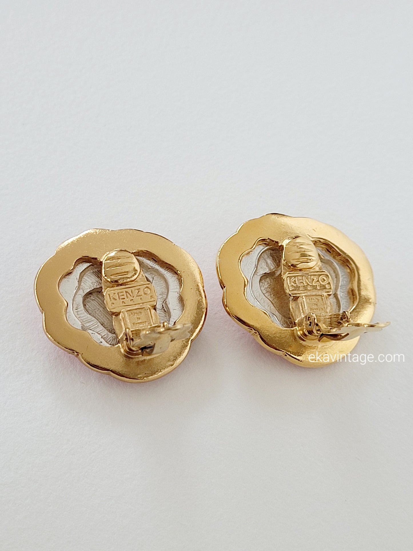 Kenzo - Boucles d'oreilles vintage Fleur