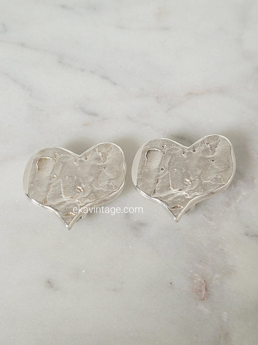 Biche de Bere - Boucles d'oreilles vintage Cœur