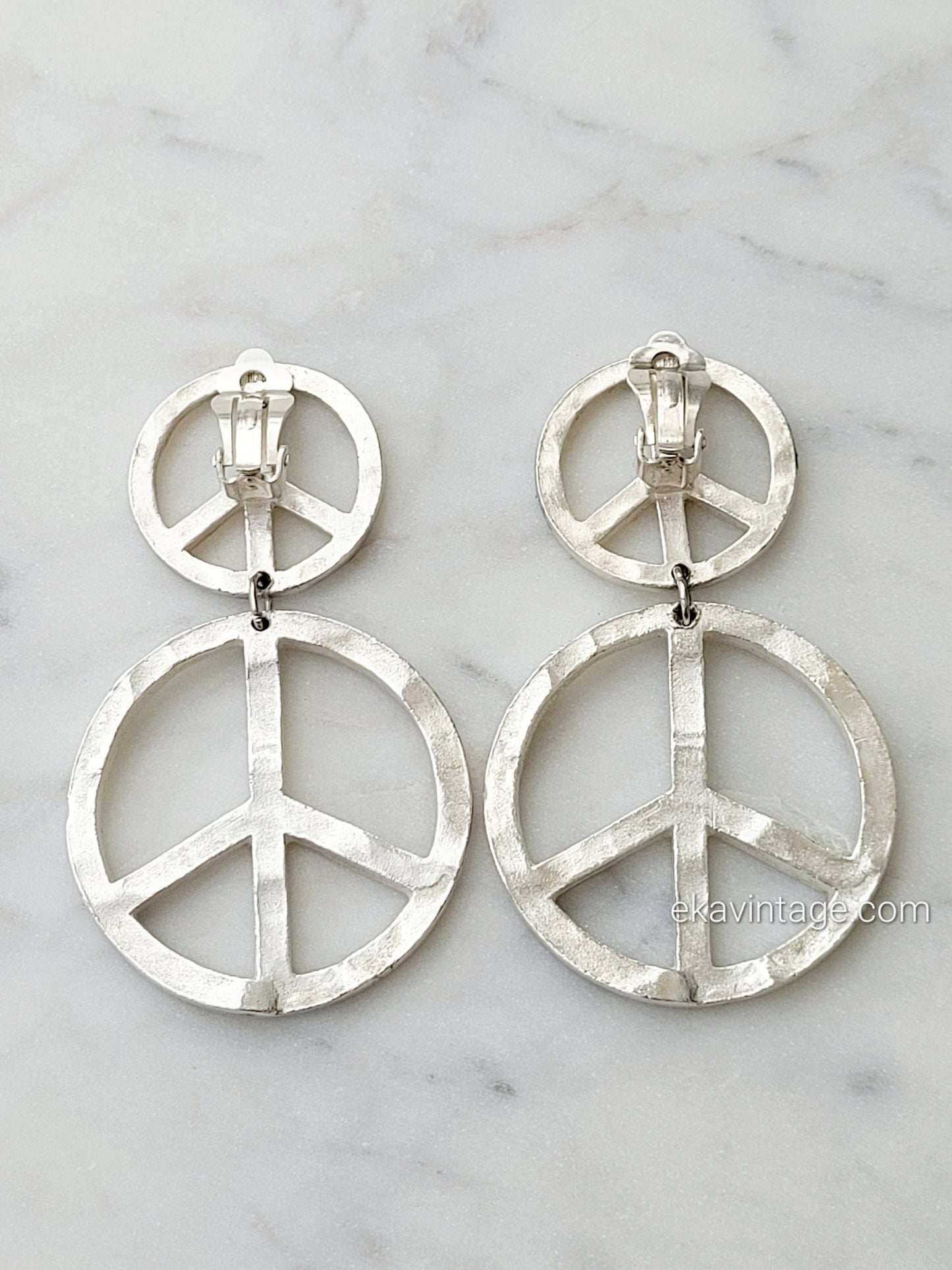 Biche de Bere - Boucles d'oreilles vintage Peace & love