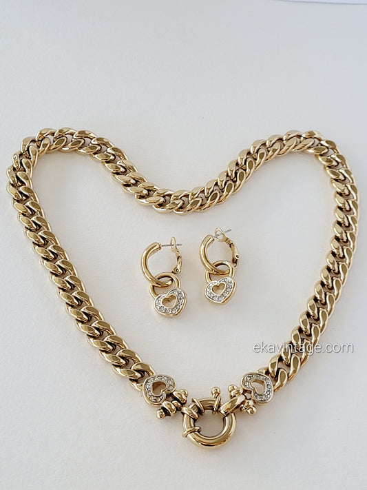 Agatha - Parure vintage Collier et boucles d'oreilles