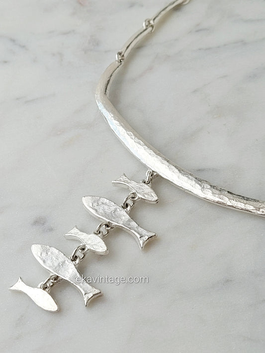 Il était une fois - Collier vintage Poissons