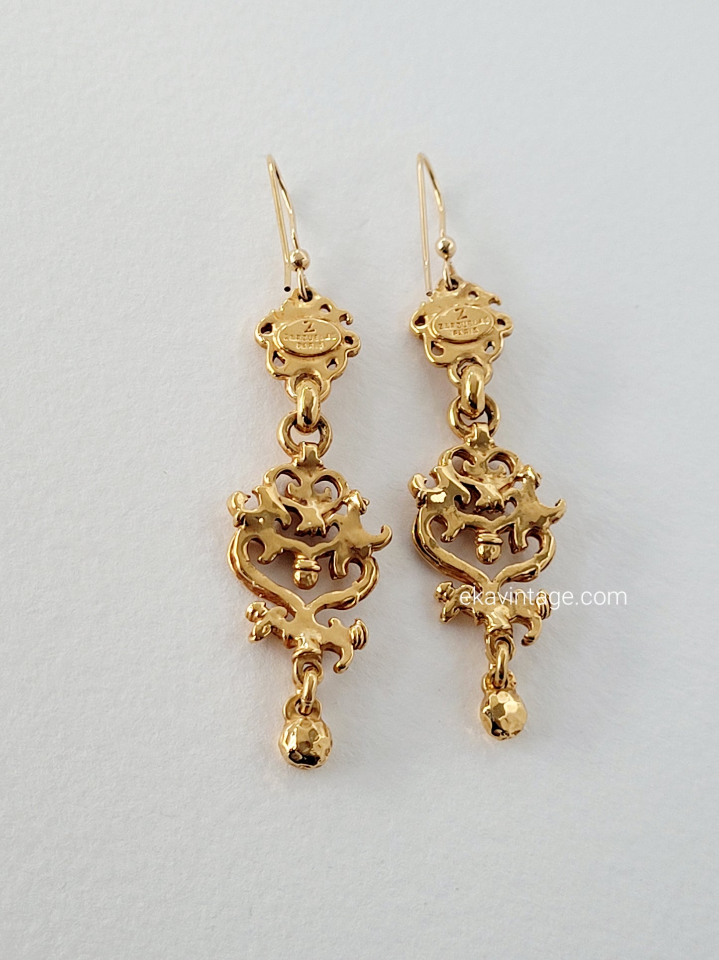 Zarzuelas - Boucles d'oreilles pendantes vintage