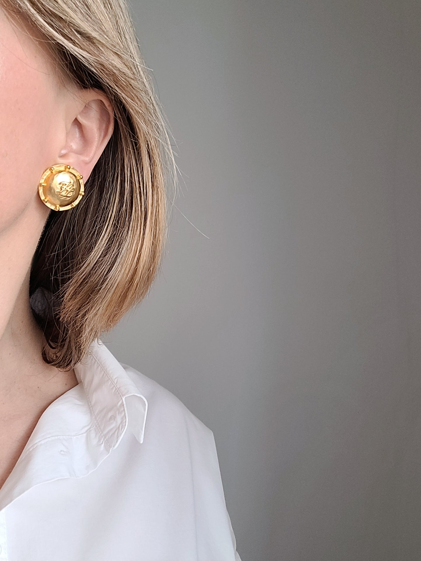 Karl Lagerfeld - Boucles d'oreilles vintage KL
