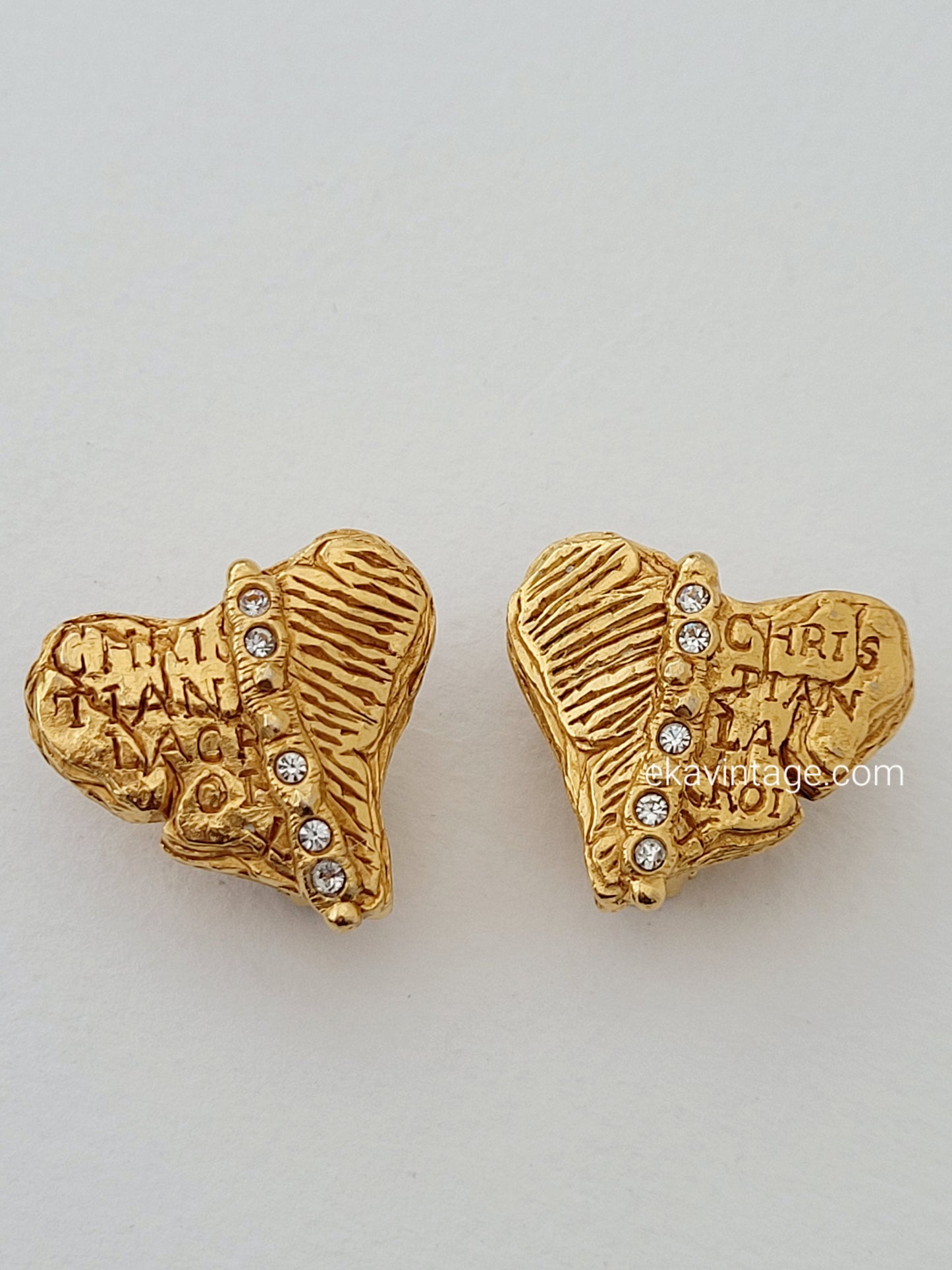Christian Lacroix - Boucles d'oreilles vintage Cœur