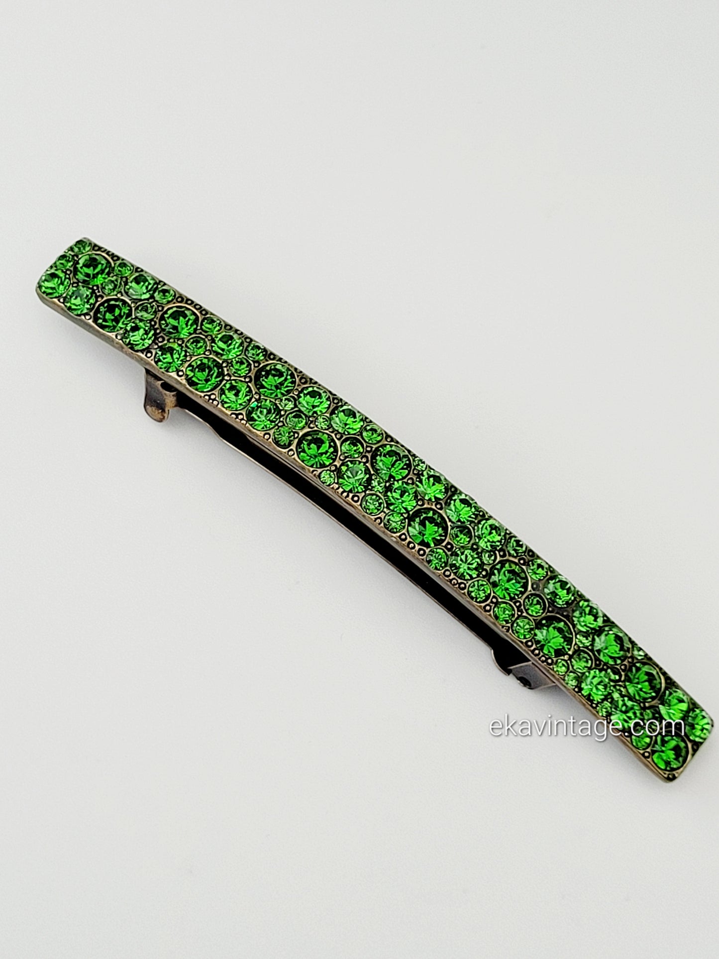 Sonia Rykiel - Barrette cristaux verts
