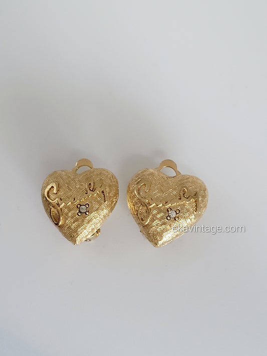 Givenchy - Boucles d'oreilles vintage Cœur
