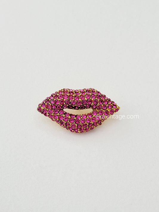Sonia Rykiel - Broche sertie de cristaux roses