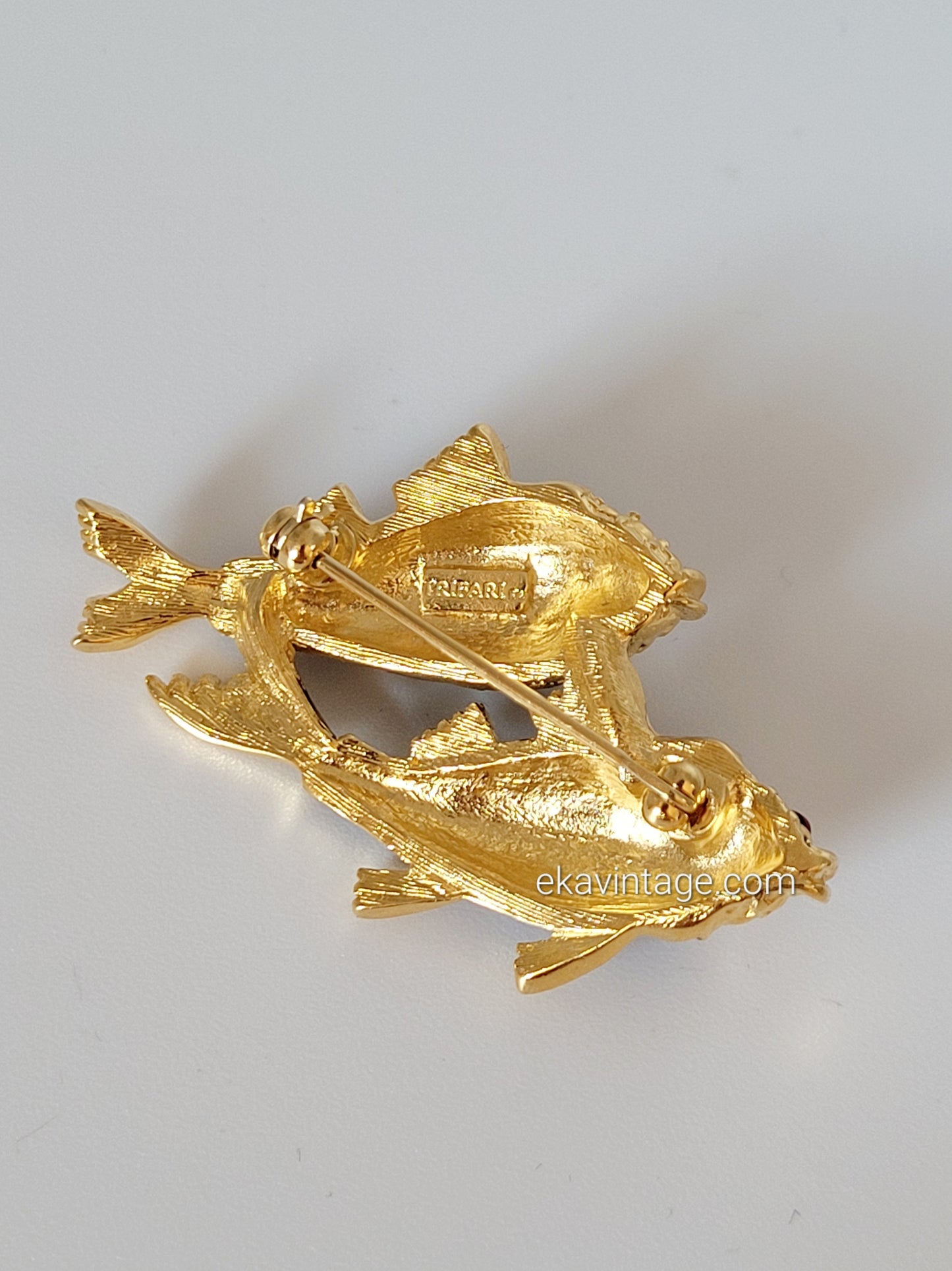 Trifari - Broche vintage Poissons