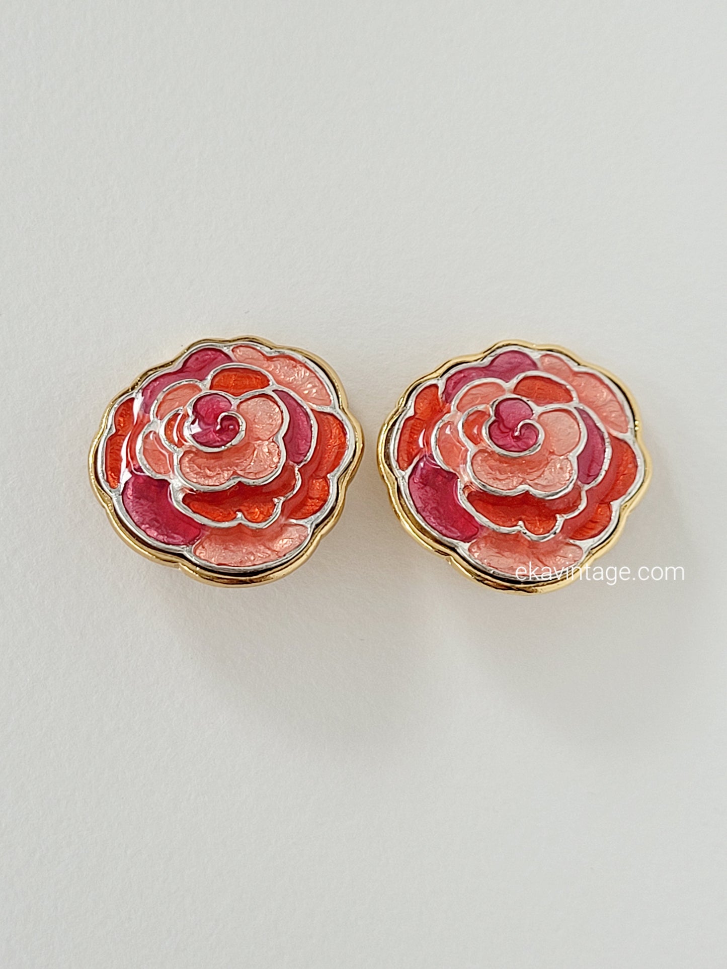 Kenzo - Boucles d'oreilles vintage Fleur