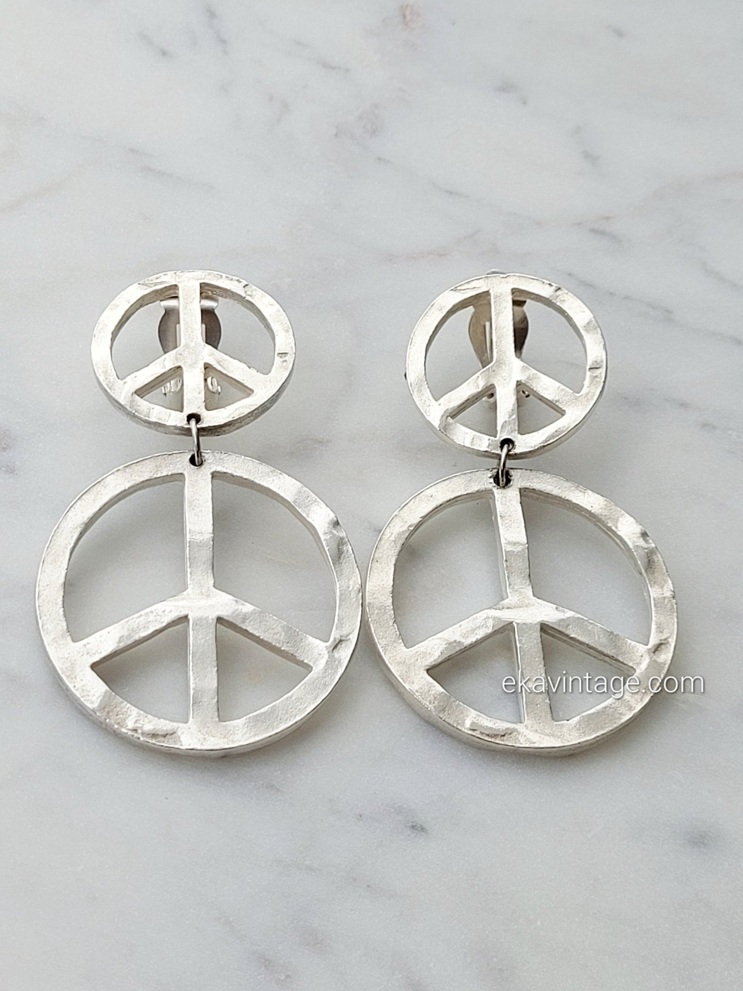 Biche de Bere - Boucles d'oreilles vintage Peace & love