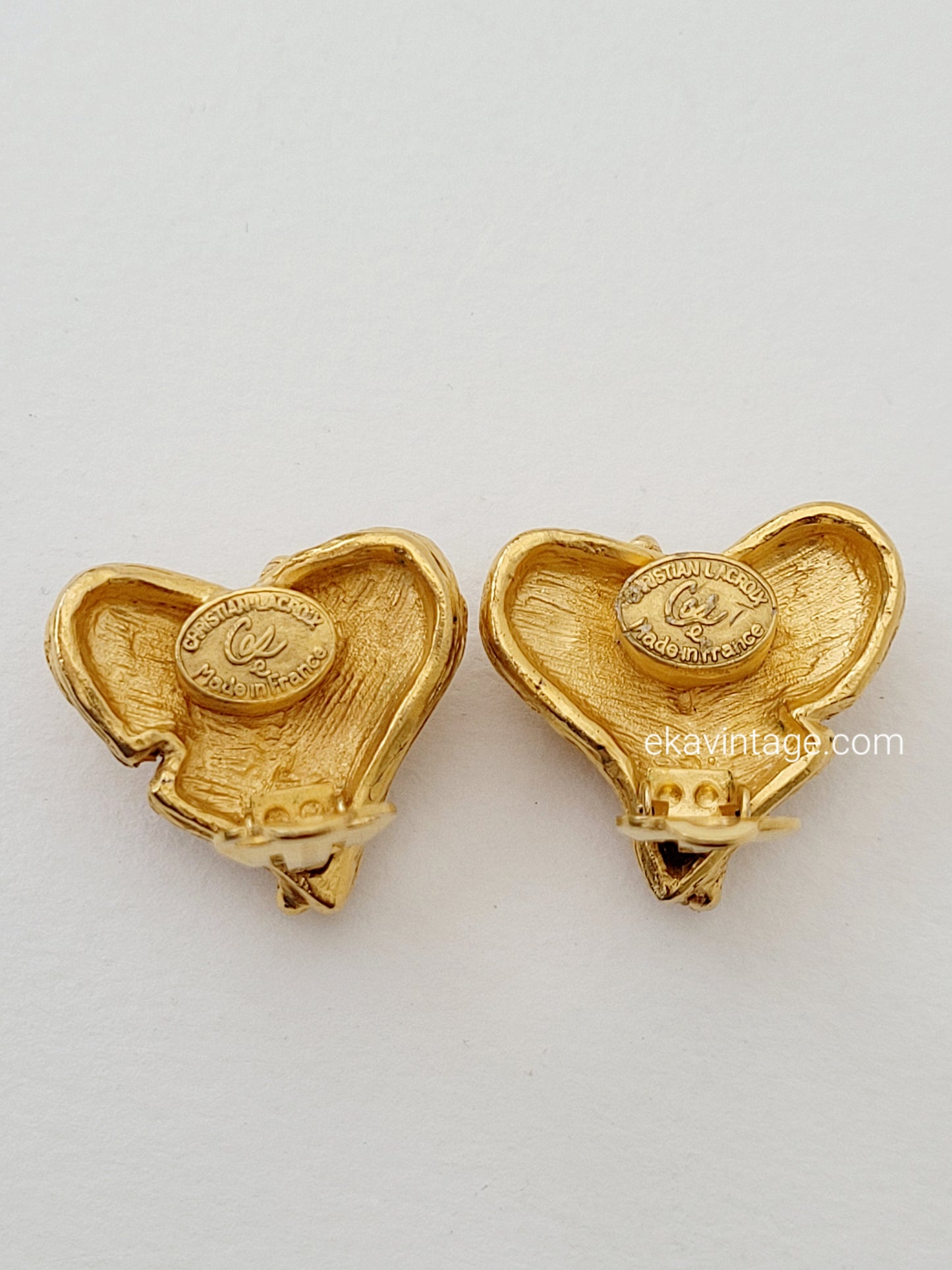 Christian Lacroix - Boucles d'oreilles vintage Cœur