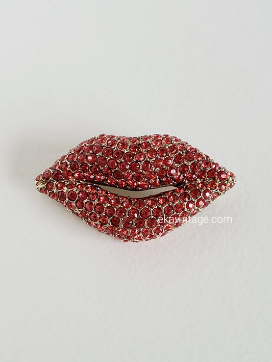 Sonia Rykiel  - Broche sertie de cristaux roses