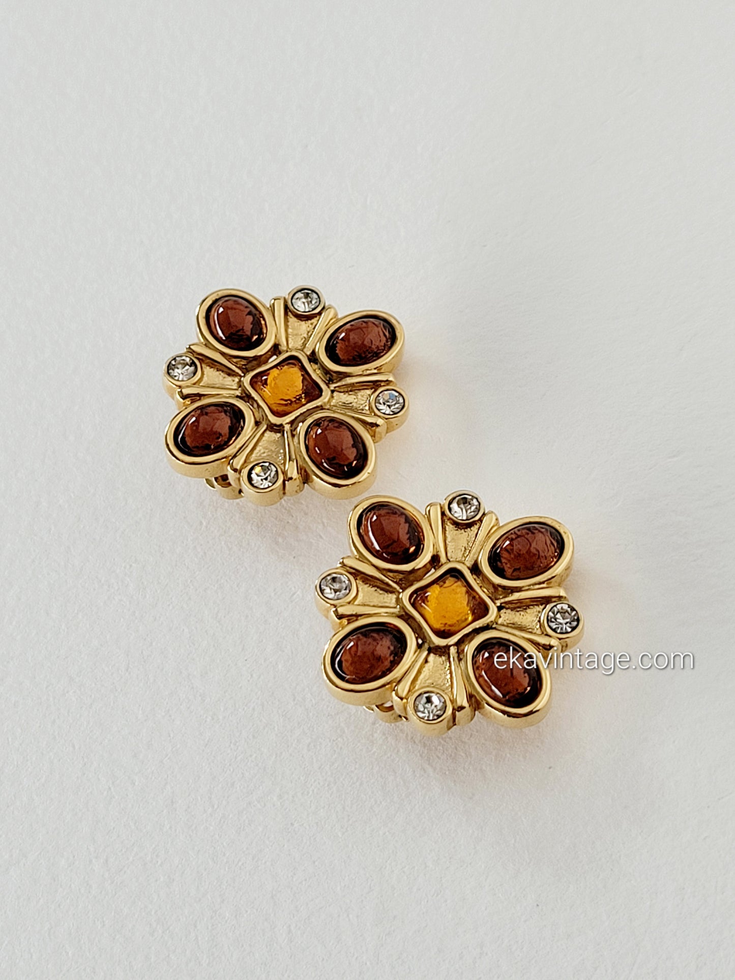 Cabouchon - Boucles d'oreilles vintage