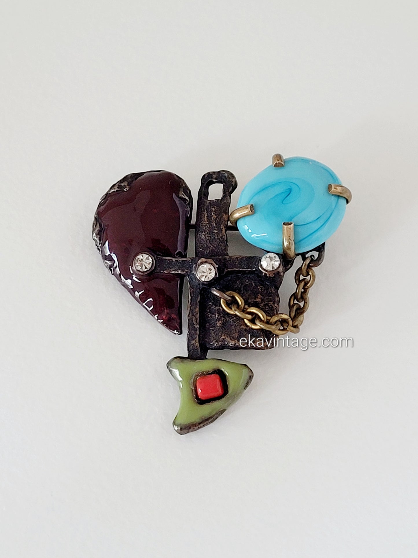 Christian Lacroix-Broche vintage Cœur Noël 96